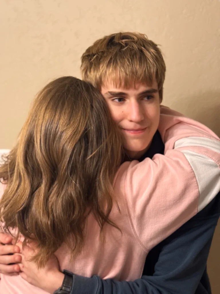 Natalie and Ryland Hug